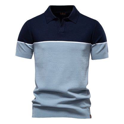 Men's Short Sleeved Knitted Polo Shirts