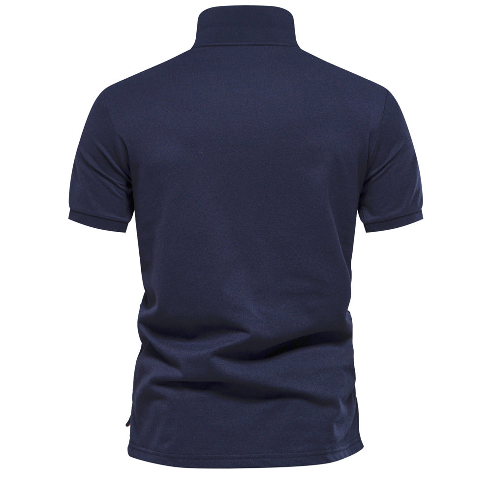 Men’s Gradient Floral Cotton Polo Shirts