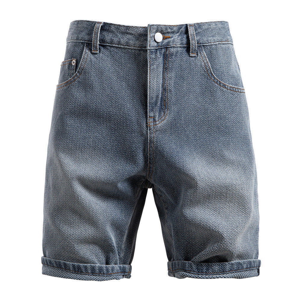 Men’s Retro Straight Denim Shorts