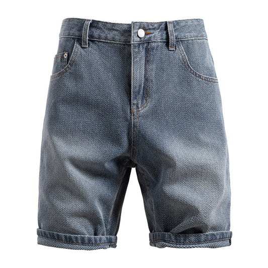 Men’s Retro Straight Denim Shorts