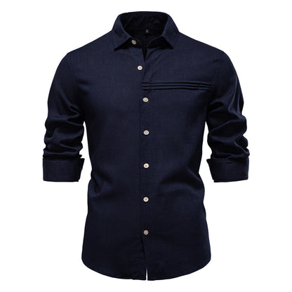 Men's Solid Long Sleeve Casual Linen Shirts