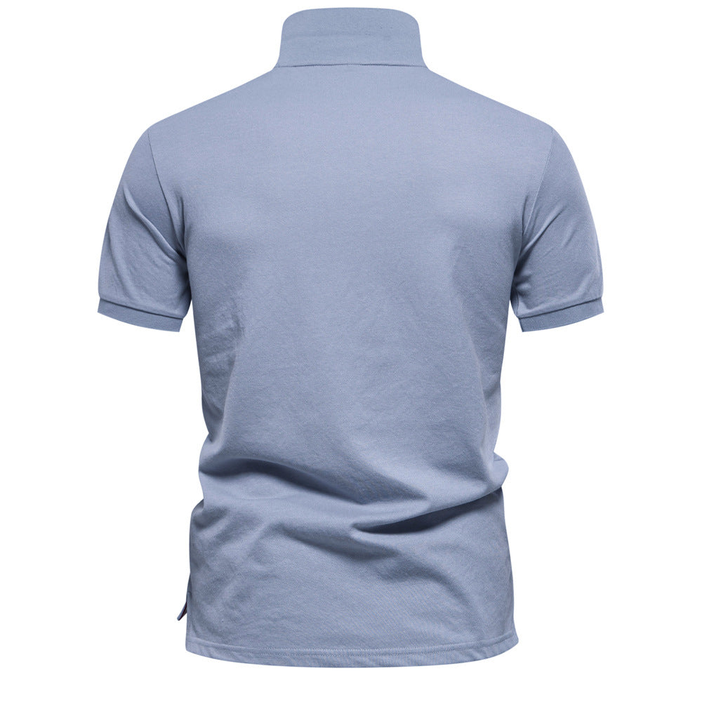 Men’s Gradient Floral Cotton Polo Shirts
